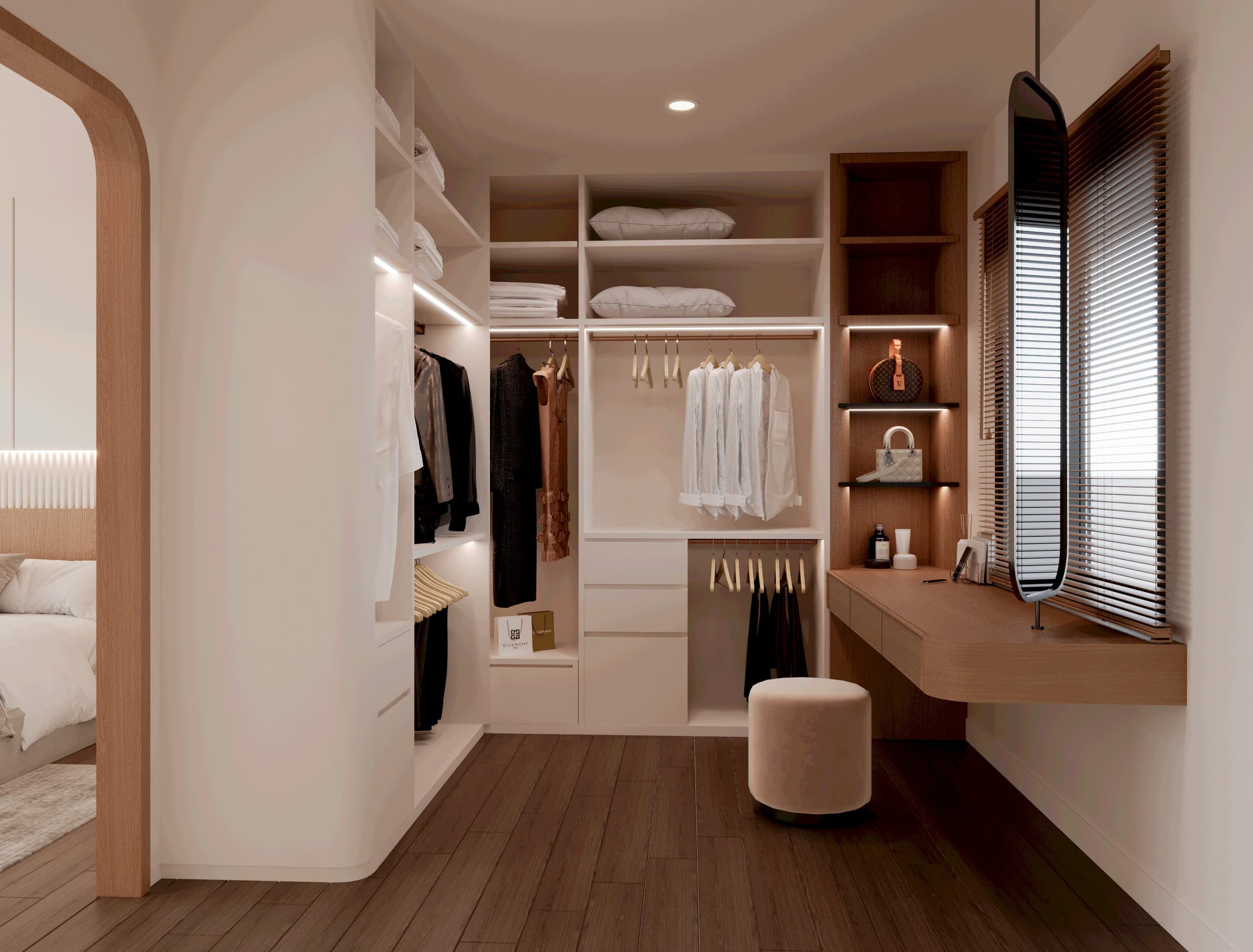 Walk-In Closet Open interior visualization
