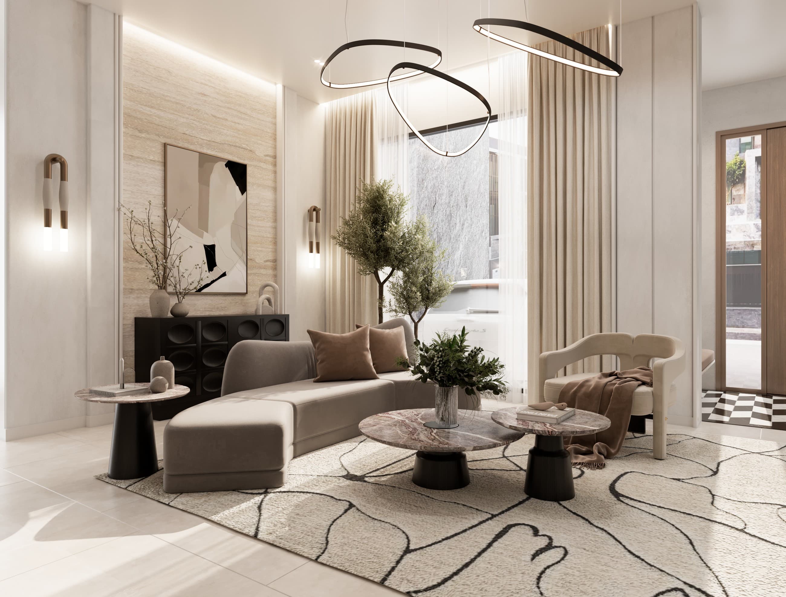 Residential Living interior visualization